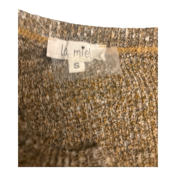 LA MIEL Henley Brown and Cream Thermal Shirt Size Small - Picture 3 of 3